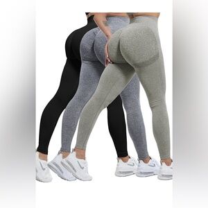CHRLEISURE Workout Leggings for Women Set of 3